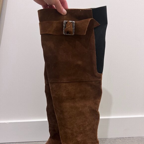 Italien Long Suede Boots - Picture 2 of 3